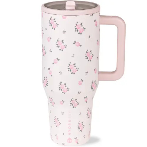 HydroJug Traveler - Leakproof Insulated 40oz Water Bottle with Handle & Flip Straw in Wildrose at Nordstrom | Nordstrom