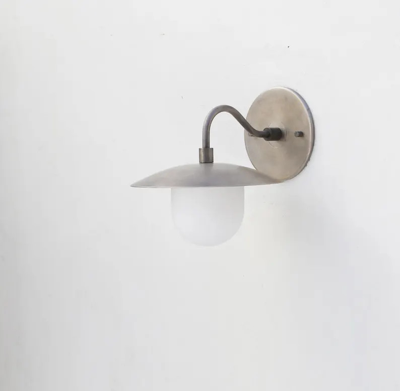 Solid Brass Wall Sconce  light with brass shade-Minimal Sconce Light- UL Listed,  No. LM2 No.0010 | Etsy (US)