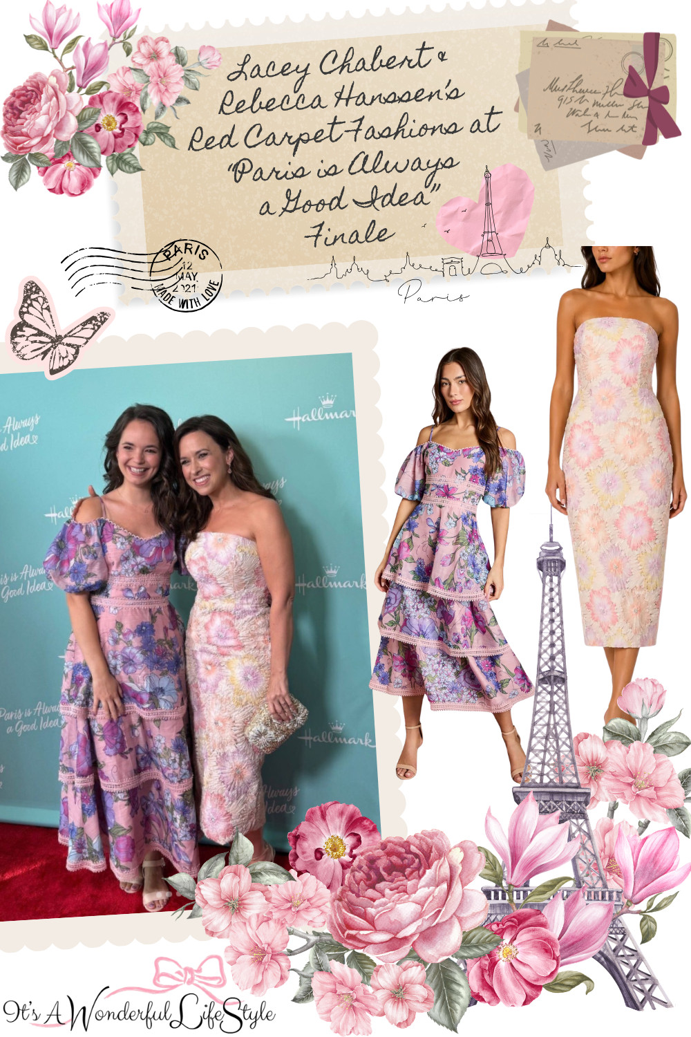 Lacey Chabert & Rebecca Hanson brought all the feminine, romantic style to the red carpet for the "Paris Is Always a Good Idea" finale! 💕 

Which gorgeous floral dress would you wear... Lacey’s or Rebecca’s?

Catch the complete series now on Hallmark+! And if you love the beautiful fashions seen in Hallmark movies, like this post and follow my Instagram @itsawonderfullifestyle for more movie fashion finds! ✨👗

#ParisIsAlwaysAGoodIdea #LaceyChabert #HallmarkPlus #HallmarkMovies #HallmarkFashion #FashionSeenOnTV #RedCarpetFashion #ItsAWonderfulLifeStyle 

 