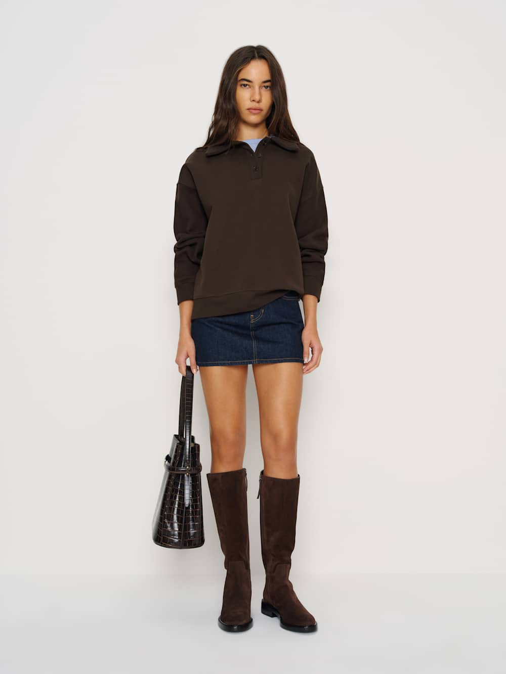 Nico Classic Polo Sweatshirt | Reformation (Global)