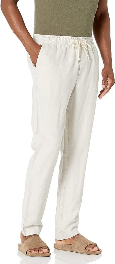 Nautica Men's Classic Fit Drawstring Linen Pant | Amazon (US)