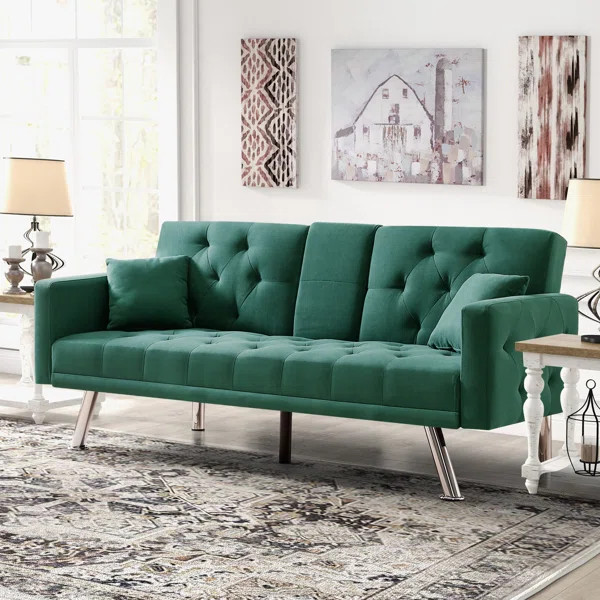 Wollano Full 75.59'' Wide Linen Convertible Sofa | Wayfair North America