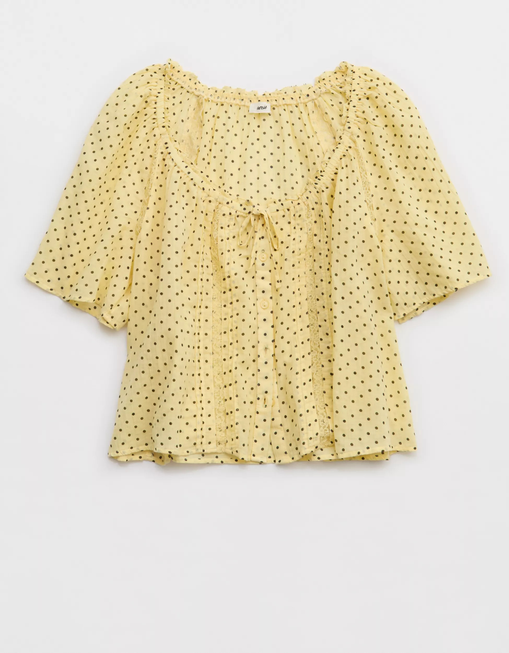 Aerie Woven Button Blouse | Aerie