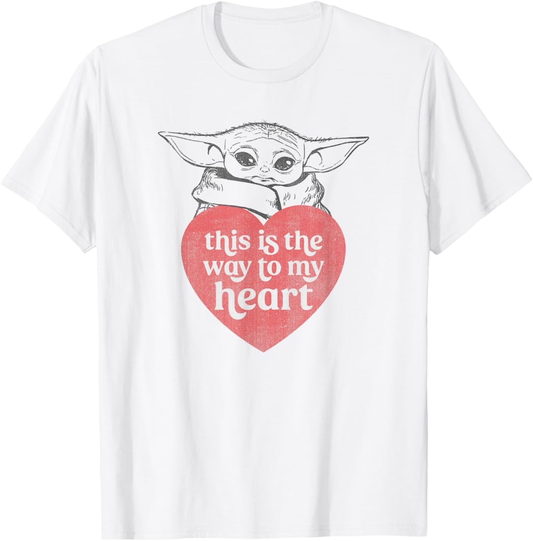 Star Wars Valentine's Day Grogu This Is The Way To My Heart T-Shirt | Amazon (US)