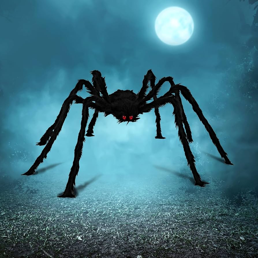 JOYIN Halloween Outdoor Decorations Hairy Spider, Scary Giant Spider Fake Large Props for Yard Pa... | Amazon (US)
