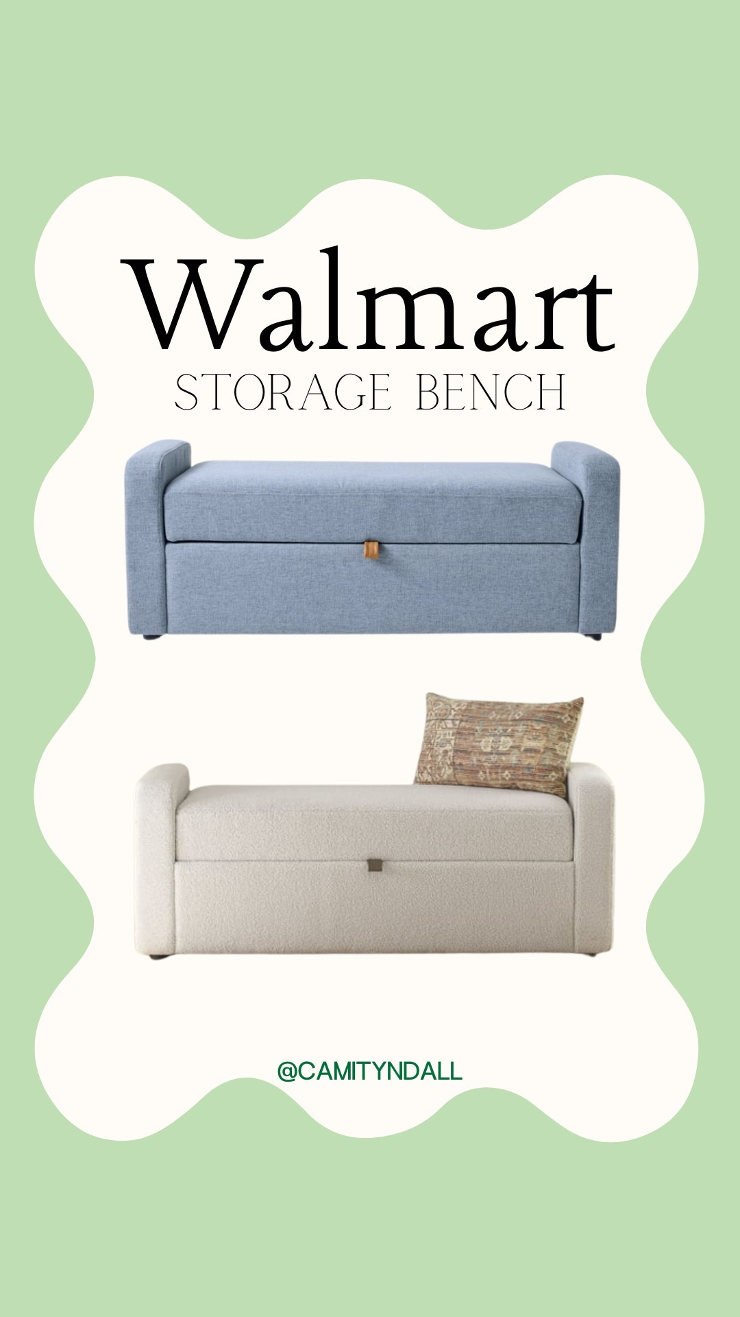 Love these storage benches from Walmart! The cream color is currently on sale! 

#LTKHome #LTKSaleAlert #LTKFindsUnder100