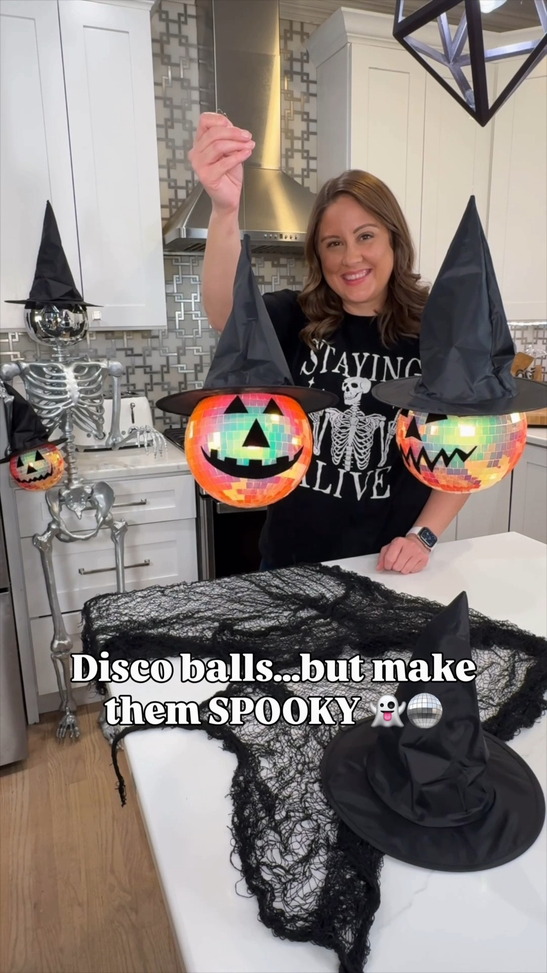 🎃🪩 Halloween, but make it DISCO!! These floating disco Jack-O-Lanterns might be my favorite spooky DIY yet! 👻✨

Disco balls + stick-on felt faces + fishing line = the most fun floating pumpkins with ALL the sparkle. 🖤 Such an easy way to add a little spooky glam to your Halloween setup!

#LTKHalloween #LTKDIY #HalloweenDIY #DiscoPumpkin #SpookySeason #HalloweenDecor #FloatingPumpkins

#LTKSeasonal #LTKHome