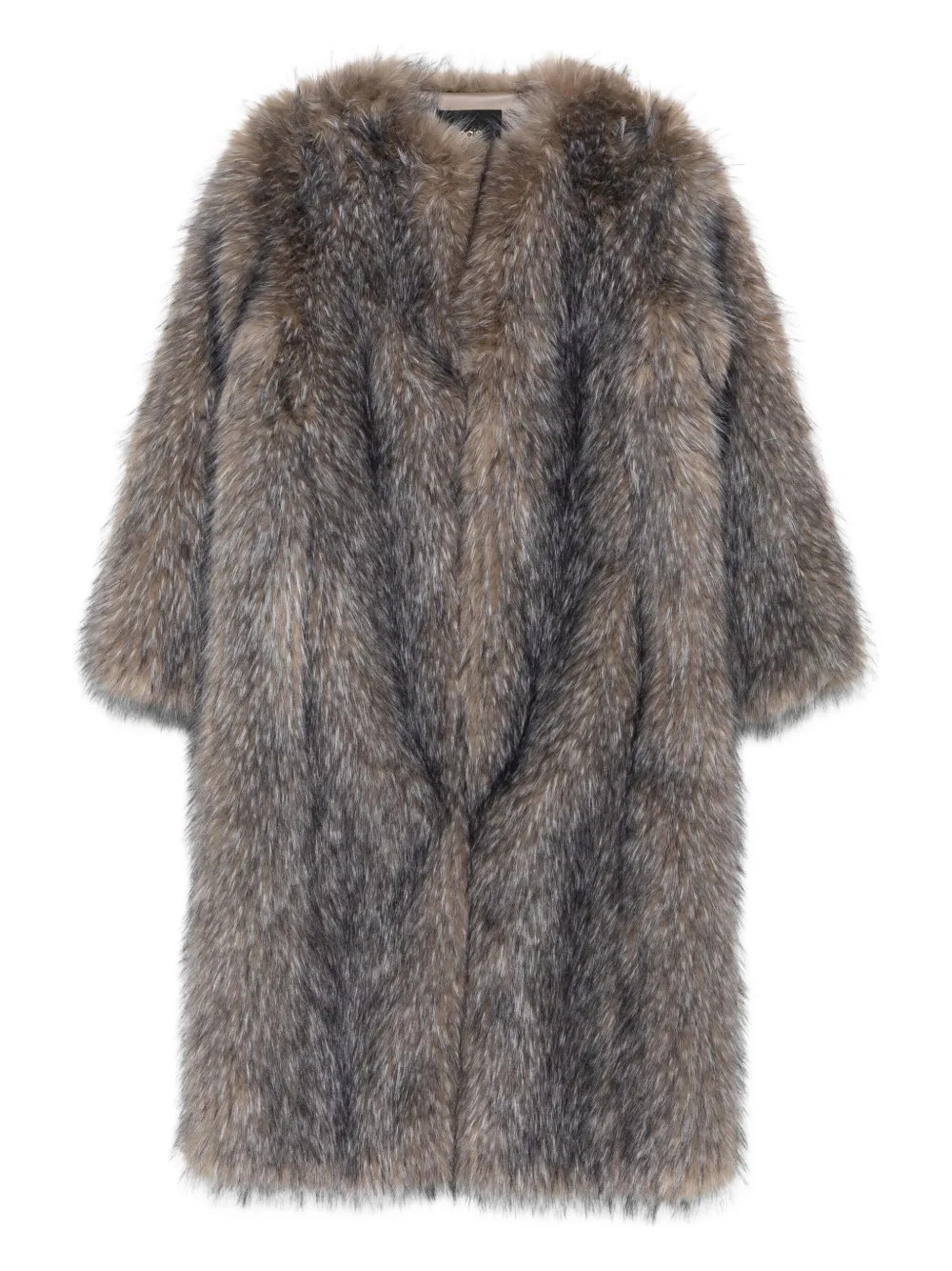 long-sleeved faux-fur coat | Farfetch Global
