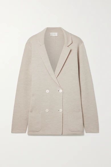 The Row - Chopok Oversized Merino Wool And Silk-blend Blazer - Beige | NET-A-PORTER (US)