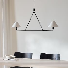 Beatrix Pendant (46") - Linen Shades | West Elm CA