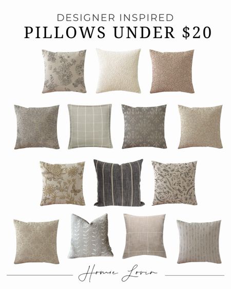 Designer Inspired Pillows Under $20!

home decor, interior design, throw pillow, pillow cover, pillowcase #Amazon #Walmart

Follow my shop @homielovin on the @shop.LTK app to shop this post and get my exclusive app-only content!

#LTKSaleAlert #LTKHome #LTKFindsUnder50