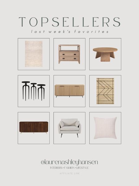 This week’s top sellers! I love seeing what you guys love each week. Our new sideboard, our new coffee table, my favorite oversized lounge chairs, and these two beautiful rugs we have in our home! 

#LTKhome #LTKstyletip