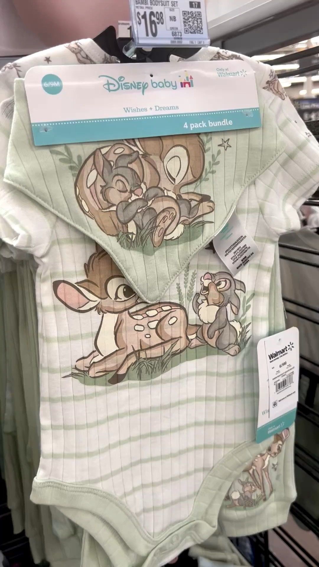 This adorable Bambi baby set from Walmart is the sweetest little outfit! 🦌 

It comes with a bandana bib, two onesies, and ribbed pants in the cutest neutral green tones. 

The soft fabric is perfect for everyday wear, and the Disney print makes it even more special. 

Such a cute and affordable baby outfit set for spring!

#LTKKids #LTKmomlife #LTKBaby