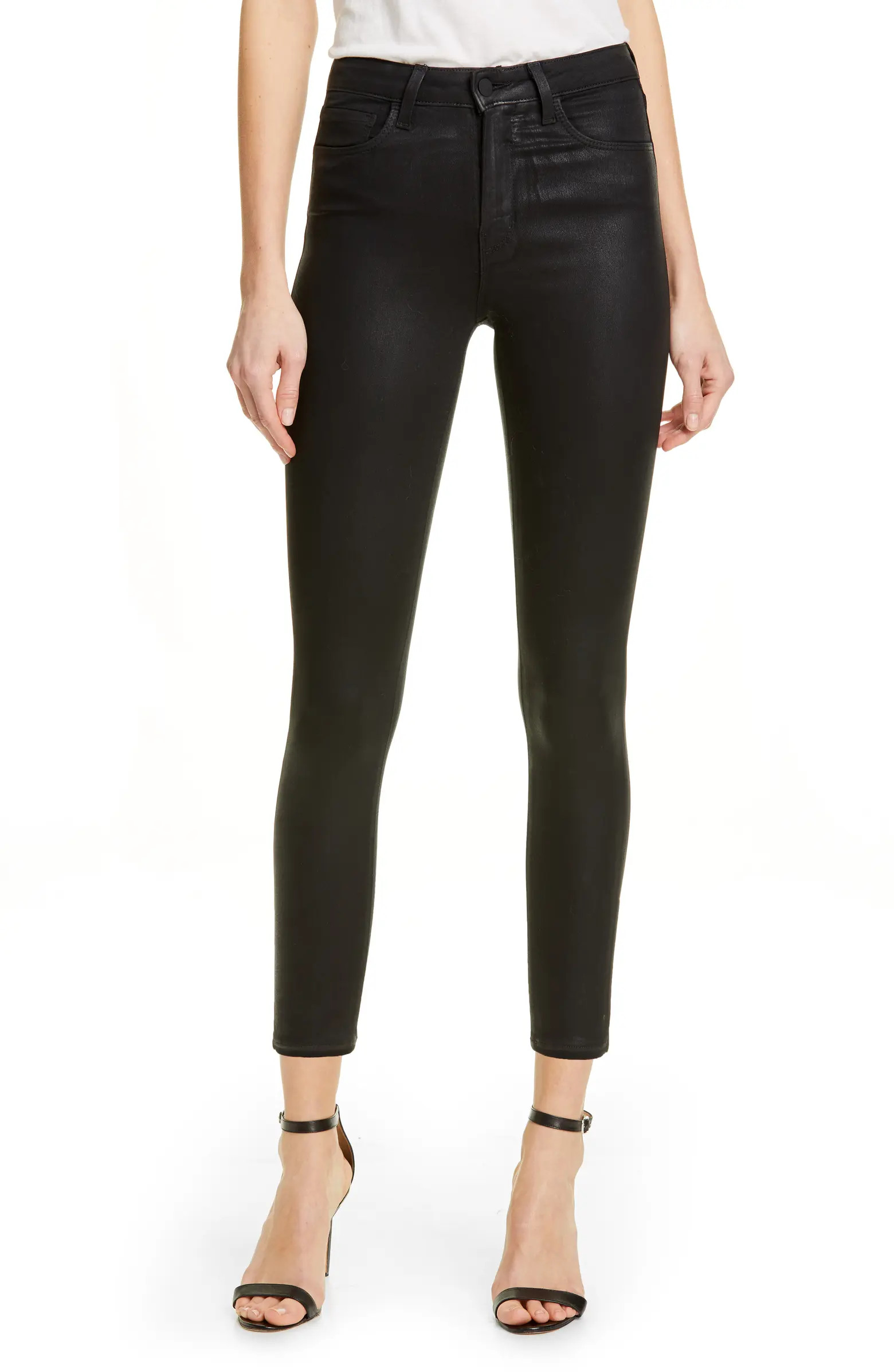 Coated High Waist Skinny Jeans | Nordstrom