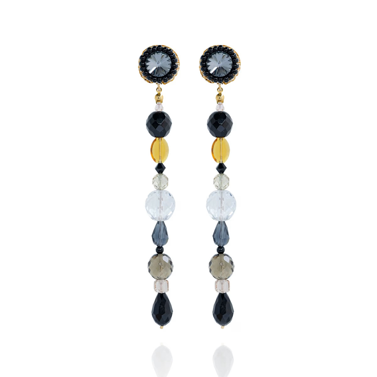Giulia Earrings In Sun Smoke | Wolf & Badger (US)