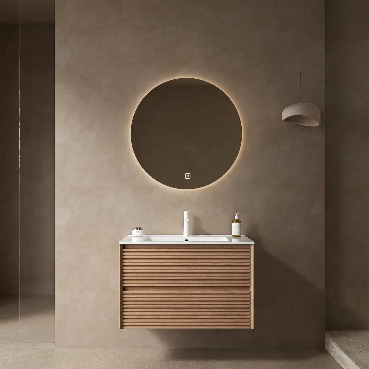 Latitude Run® 30" Bathroom Vanity With Sink Modern Wall-Mounted Floating Plywood Bathroom Storag... | Wayfair North America