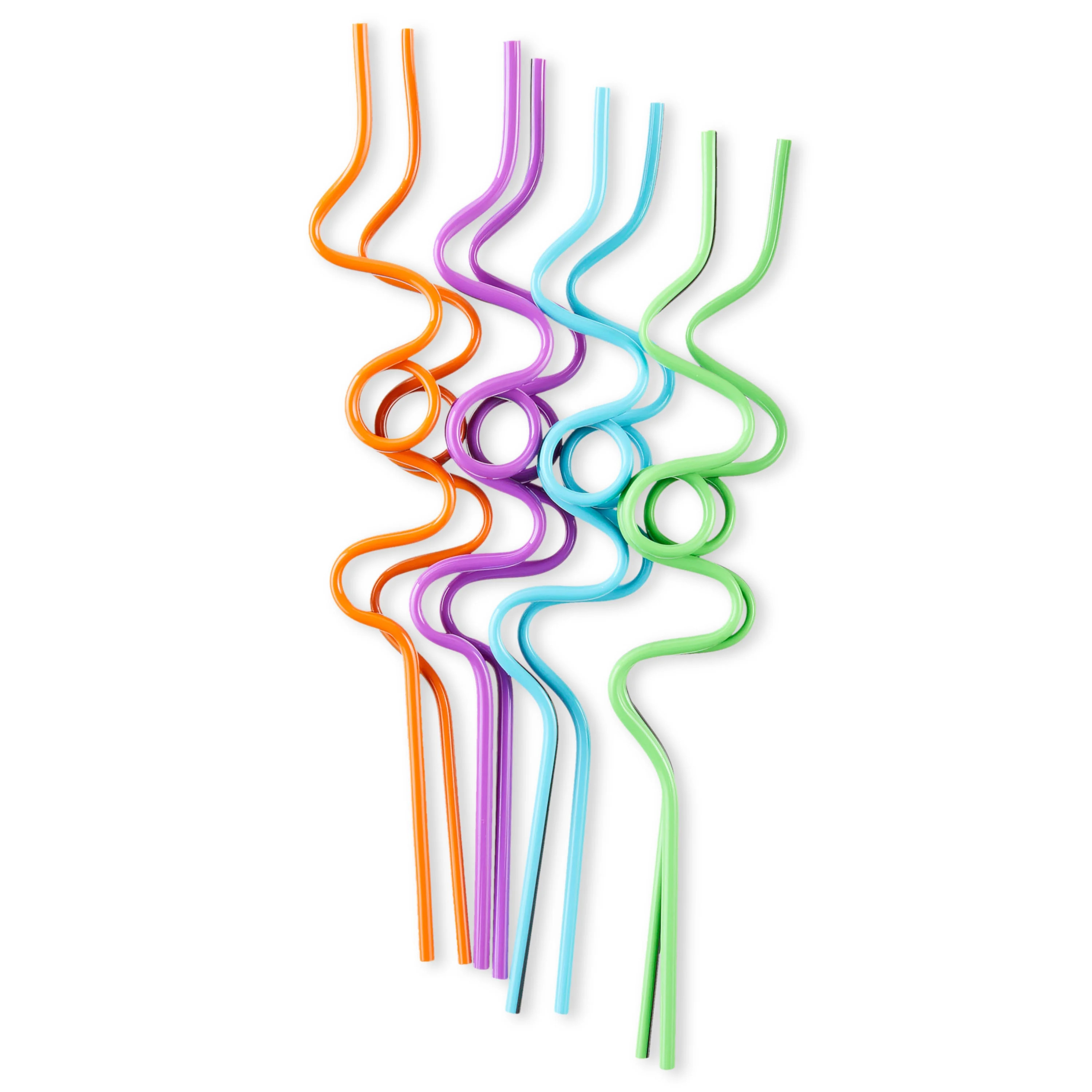 Halloween 8 Counts Curly Straws Party Favors, Plastic,by Way to Celebrate | Walmart (US)