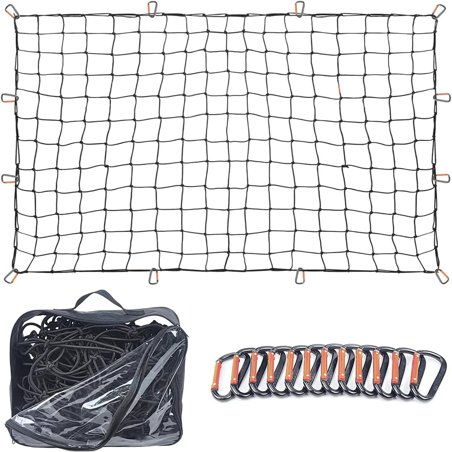 Grit Performance Cargo Net for Pickup Truck Bed - 4 x 6 Foot, Heavy-Duty, Mesh Square Bungee Nett... | Amazon (US)
