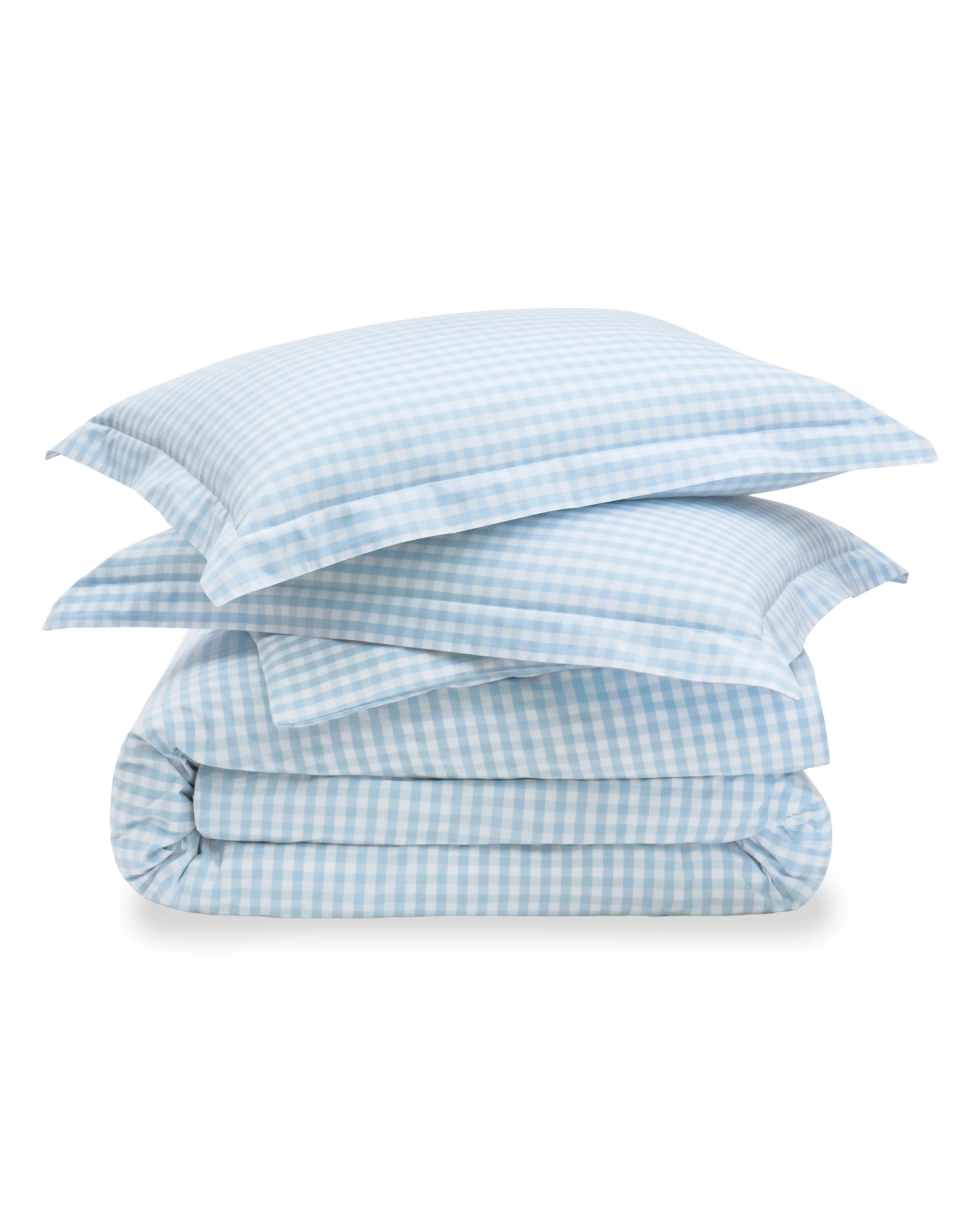 Luxe Premium Percale Duvet Set in Navy Gingham | Petite Plume