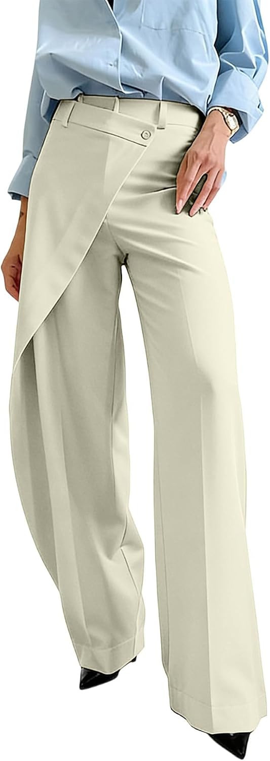 Unybwonn Womens High Waisted Wide Leg Dress Pants Business Casual Slacks | Amazon (US)