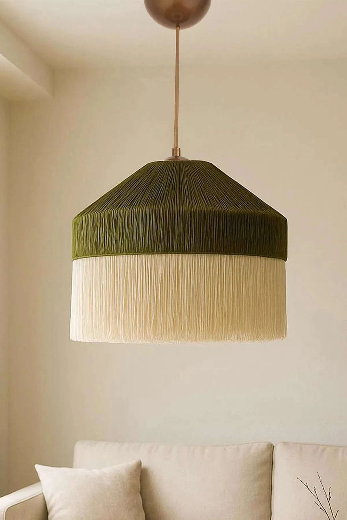 Elegant Adjustable Chandelier, Green & Cream, 15.7 x 13.8 inches | Durable Plastic Body with Macr... | Wayfair North America