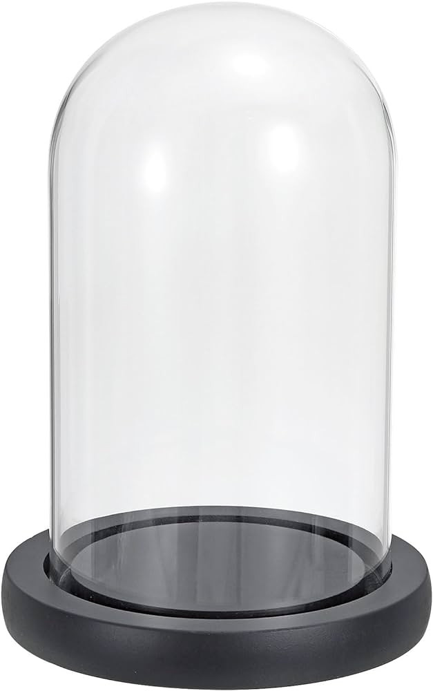 PATIKIL 7.1"x3.5" Clear Cloche Glass Dome, Glass Bell Jar Display Case Tabletop Centerpiece with ... | Amazon (US)
