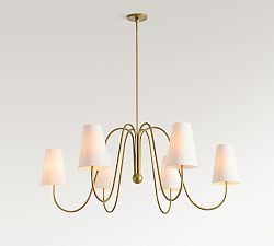 Palmer Metal Round Chandelier (36"-49") | Pottery Barn (US)