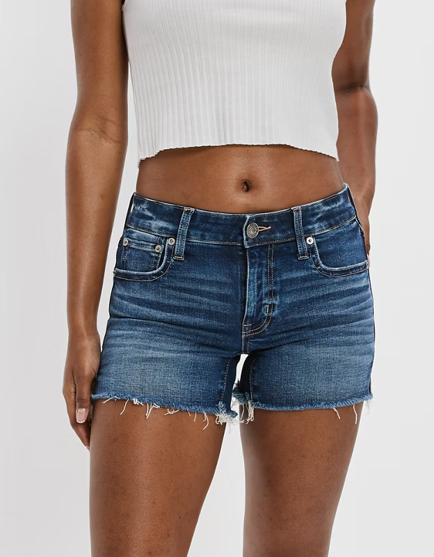 AE Stretch Denim Midi Short | American Eagle Outfitters (US & CA)