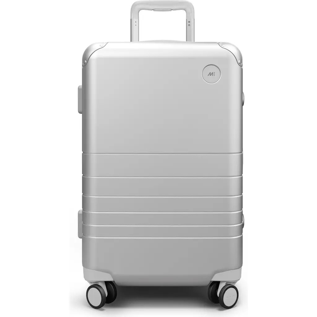 Monos 23-Inch Hybrid Carry-On Plus Spinner Luggage in Silver at Nordstrom | Nordstrom