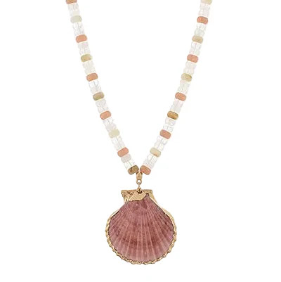 Sea Shell Beaded Necklace | Shop Bijou LLC