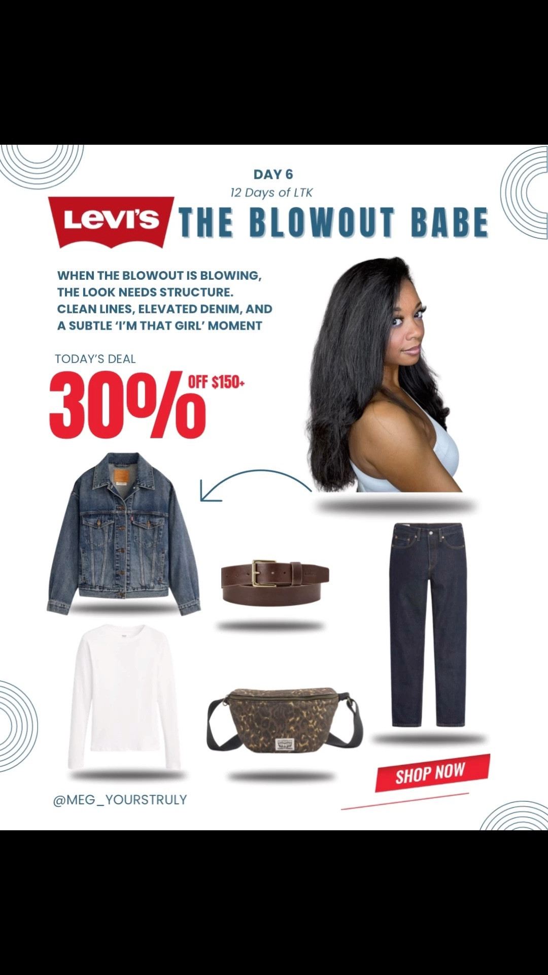 Day 6 of 12 days of LTK✨
Next up is The Blowout Babe Edit — sleek, structured, and elevated. Perfect for when your hair is giving “polished main character energy.”

🚨Levi’s is 30% off $150+ (plus 30% off kids’ styles $60+). Linked everything to recreate this blowout-approved fit.

#LevisSale #LevisWomens #WomensFashionFinds #LTKWomens #LevisStyle #WomensWardrobeEssentials #AffordableToLuxe #LTKfashion #LTKdenim #LTKootd #LTKholiday #levislove #blowoutstyles #hairandstyle #denimstyle #holidaygiftideas #LTKdeals #LTKfashionfinds


#LTKSaleAlert #LTKBeauty #LTKGiftGuide