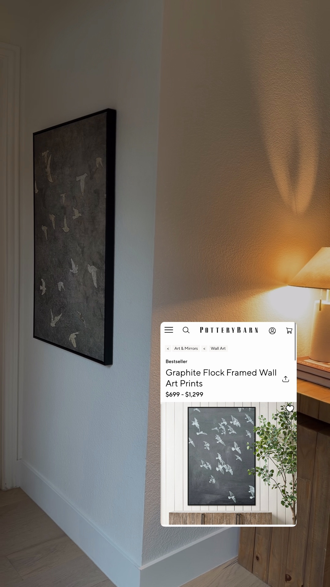 This PB-inspired artwork is on Amazon for a fraction of the cost!! Can buy individually or as a set 🤎

Graphite flock framed wall art pottery barn 

#LTKMothersDay #LTKHome