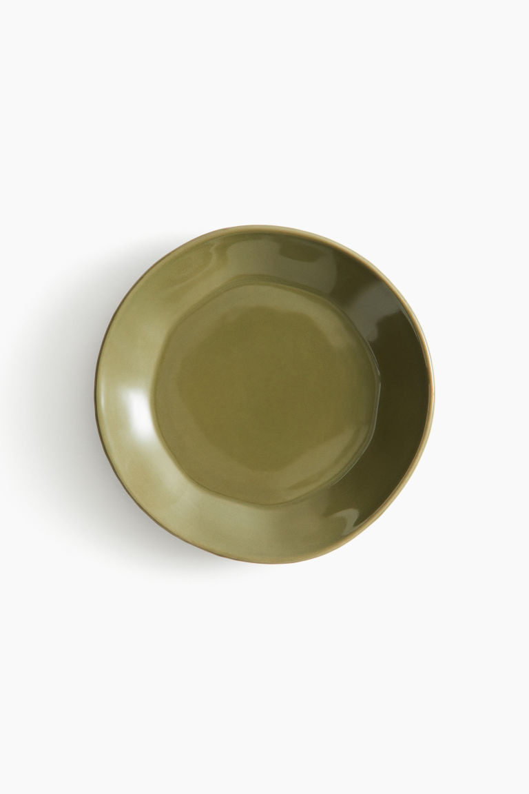H & M - Stoneware Plate - Green | H&M (US + CA)