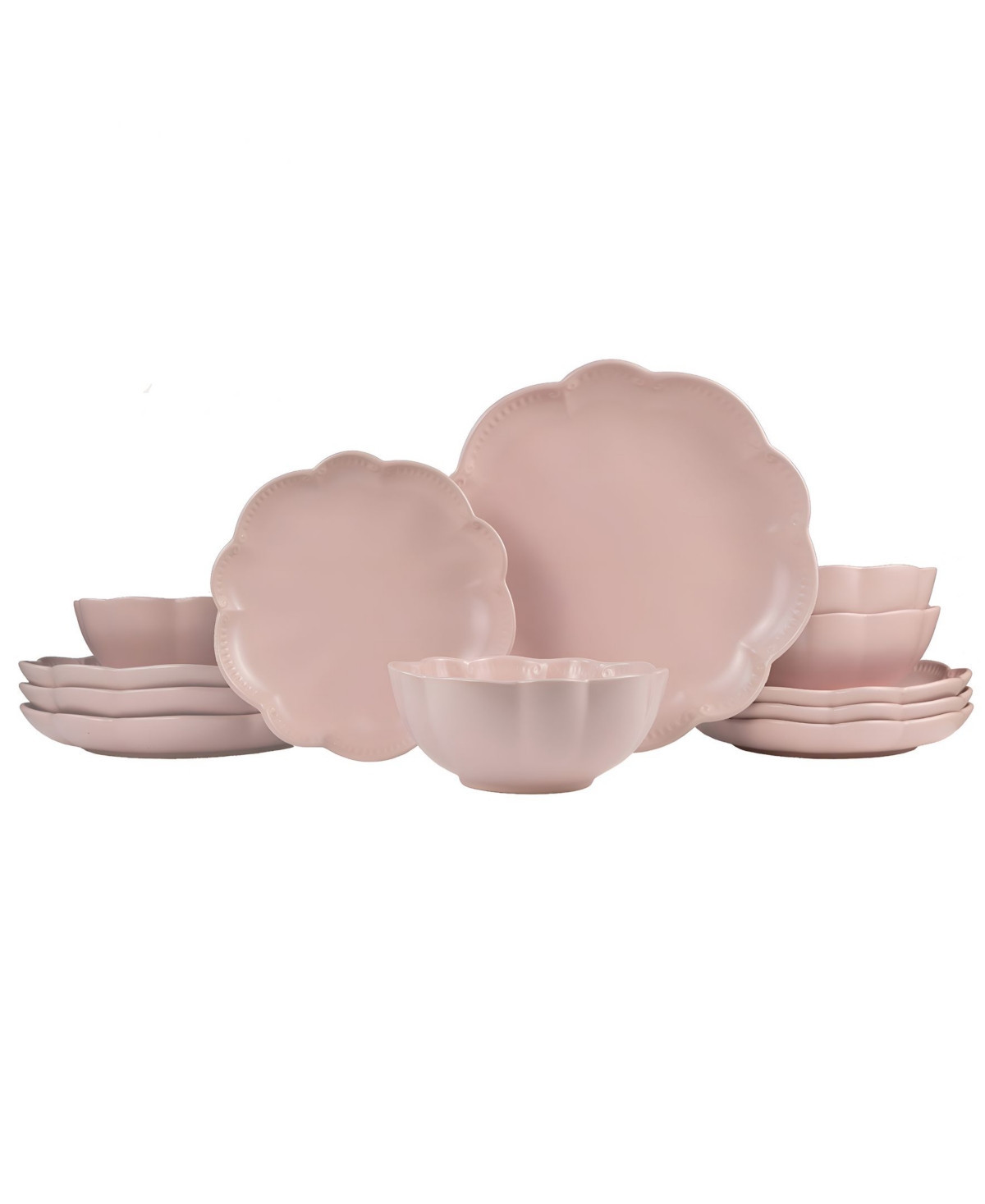 Sango Bethany Green 12-Pc. Dinnerware Set, Service for 4 - Pink | Macy's