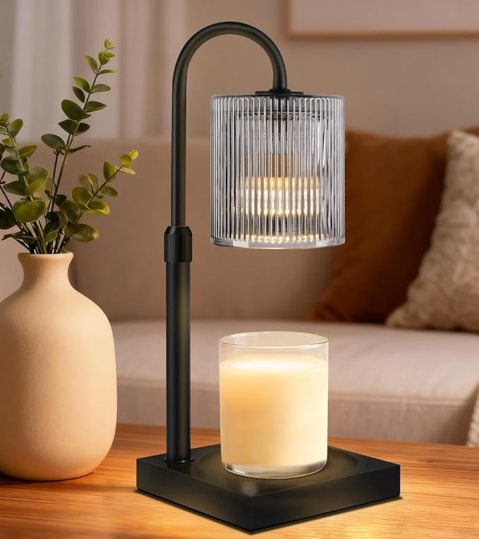 Candle Warmer Lamp, Candle Lamp Wax Warmer Heating, Timer & Dimmer 7-Levels, Fits Cup Jar Candle,... | Amazon (US)