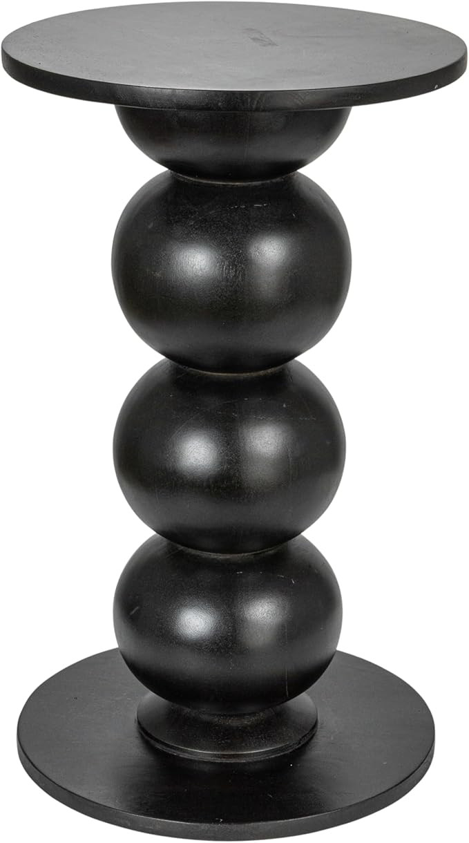 Creative Co-Op Round Mango Wood Over-Sized Bubble End Table, Black | Amazon (US)
