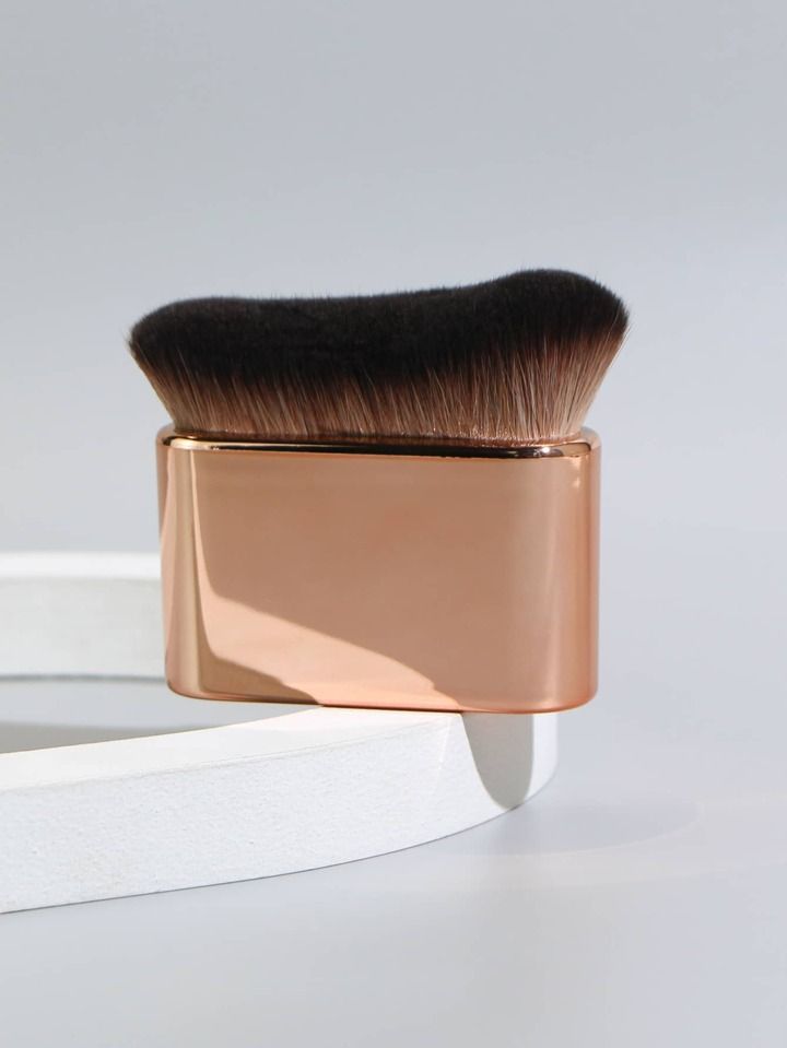 1pc Rose Gold Wave Foundation Brush Facial Makeup Tool High-End Grade Black Friday | SHEIN