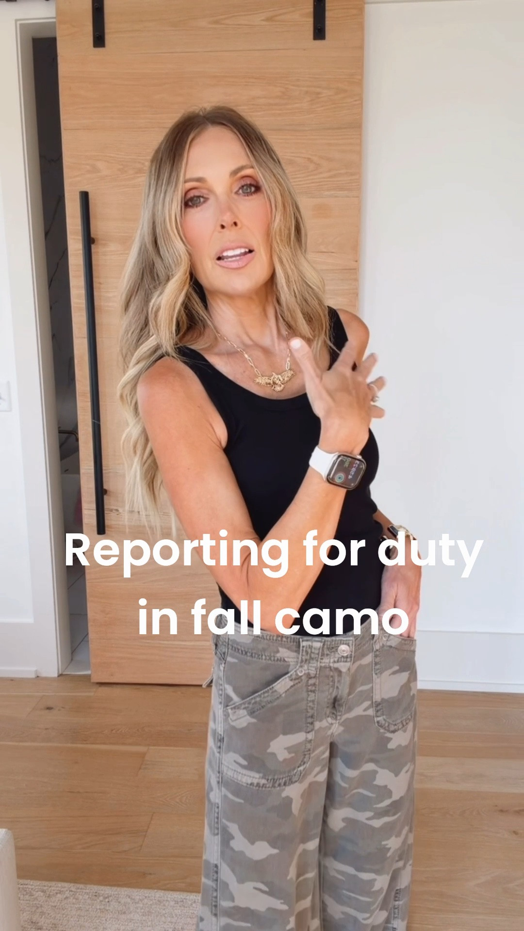 Moms love camo pants because they give an everyday outfit a little edge without trying too hard. Pair them with a simple tank, oversized sweater or sneakers and suddenly the easiest outfit feels intentional. @AmericanEagle #AEPartner #AEJeans