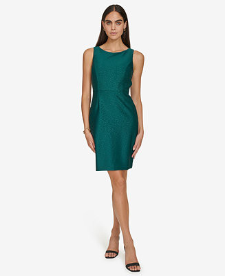 Women's Boat-Neck Embellished Sheath Dress | Macy's Canada