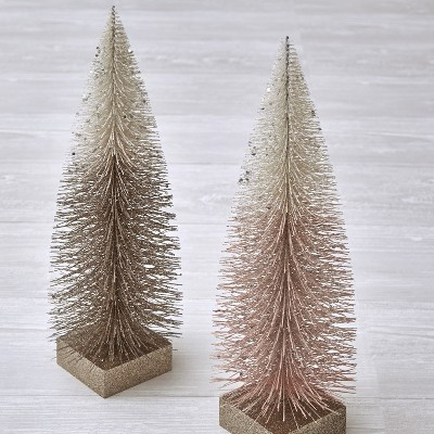 Lakeside Set of 3 Bottle Brush Holiday Christmas Trees with 2-Tone Colors | Target