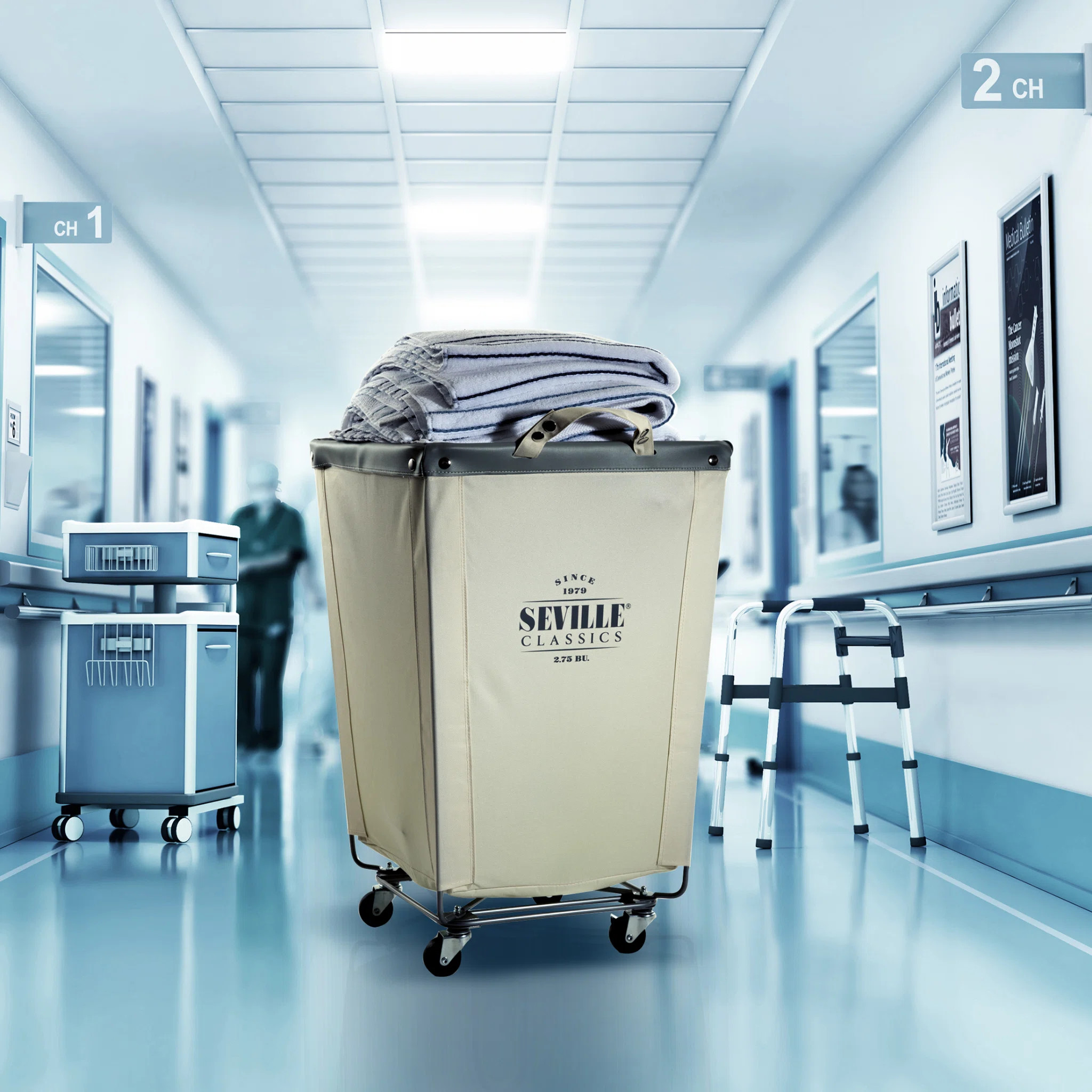 Rolling Commercial Laundry Hamper | Wayfair North America