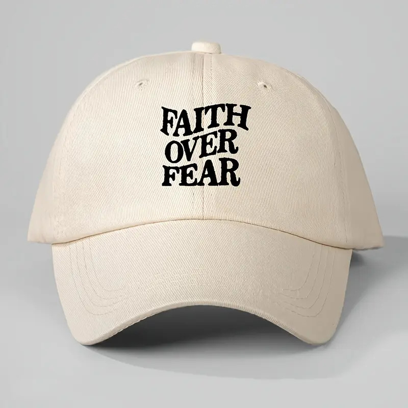 FAITH OVER FEAR Embroidered Baseball Cap - Adjustable, Breathable Cotton Sun Hat for Men & Women ... | Temu Affiliate Program