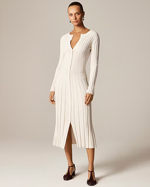 Wide-rib sweater-dress in merino wool | J. Crew US