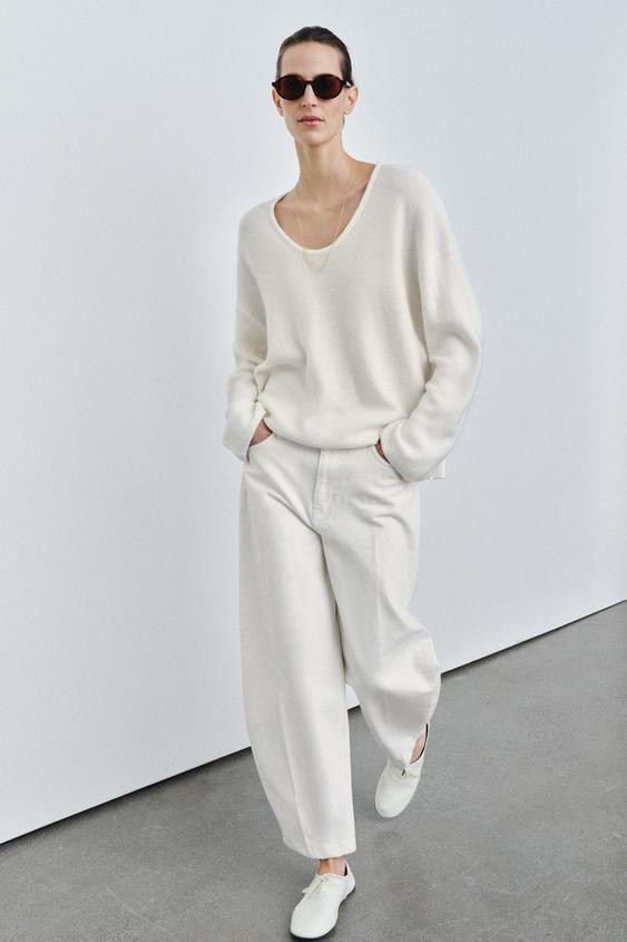 ZW COLLECTION BARREL HIGH WAIST JEANS | Zara US