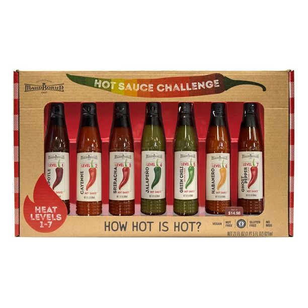 Maud Borup 7 Pack Hot Sauce Challenge Gift Set | Walmart (US)