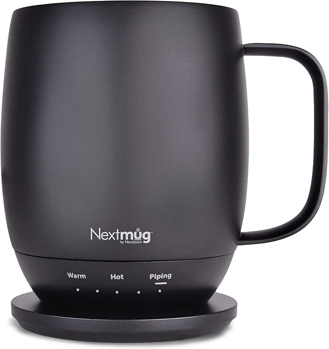 Nextmug - Temperature-Controlled, Self-Heating Coffee Mug (Black - 14 oz.) | Amazon (US)