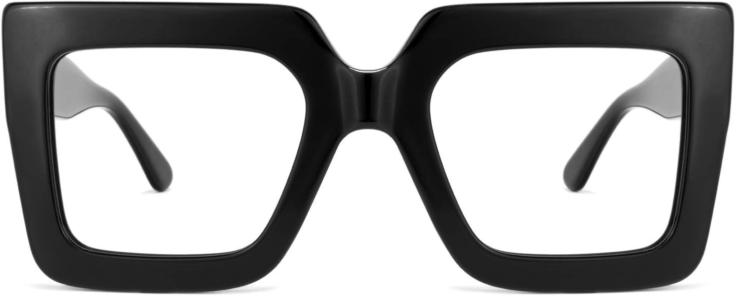 Zeelool Stylish Thick Oversized Square Blue Light Blocking Glasses for Women 100% UV400 Protectio... | Amazon (US)
