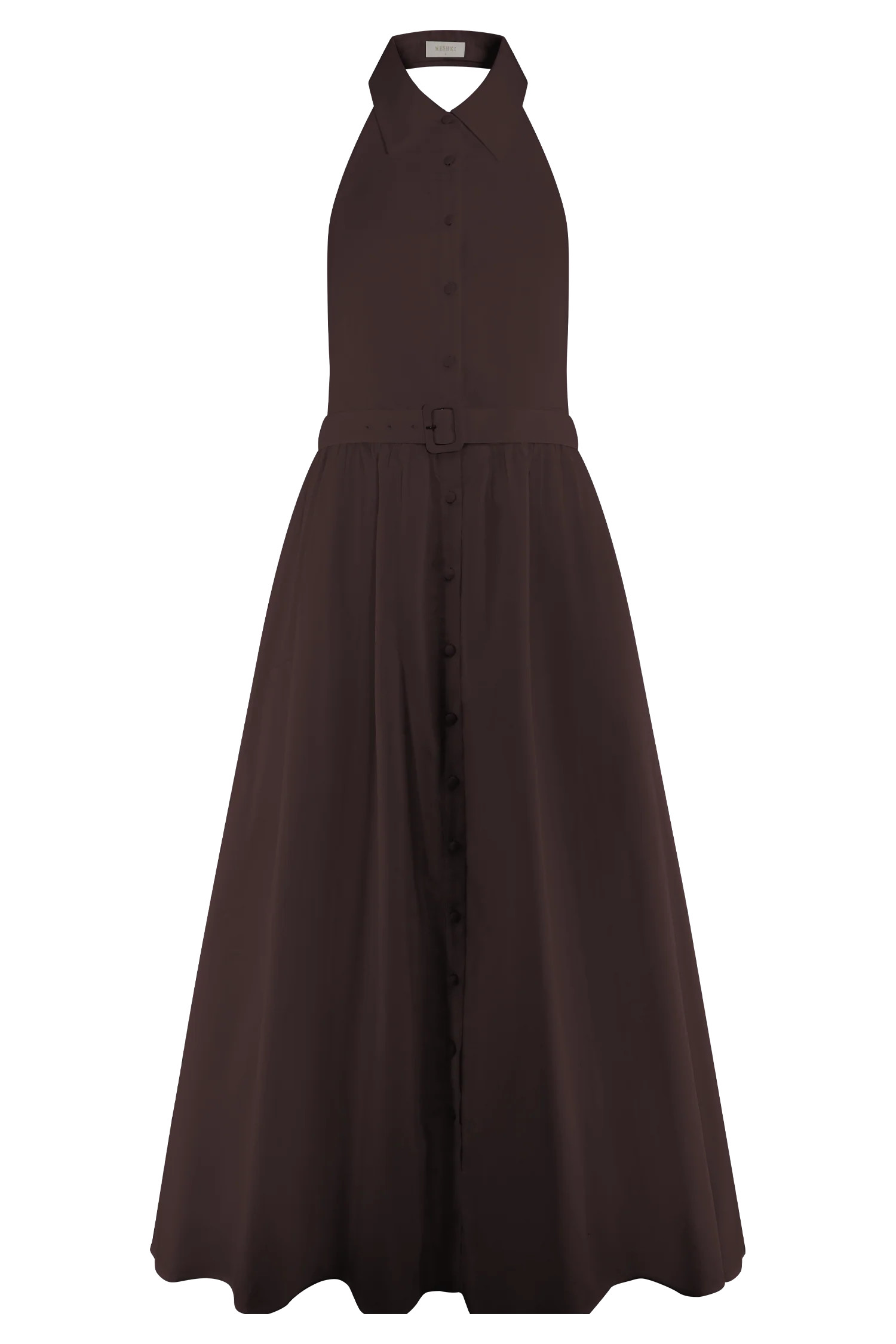 Collared Midi Dress - Chocolate | MESHKI US