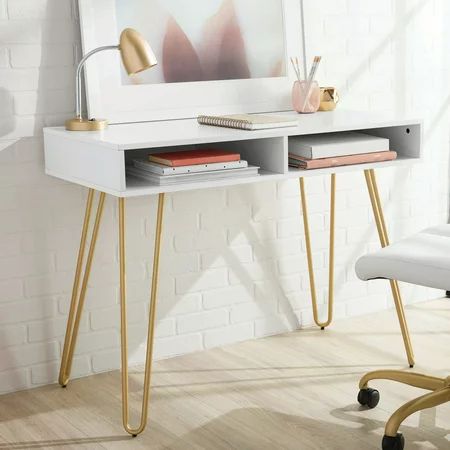 Mainstays Hairpin Writing Desk, Multiple Finishes | Walmart (US)