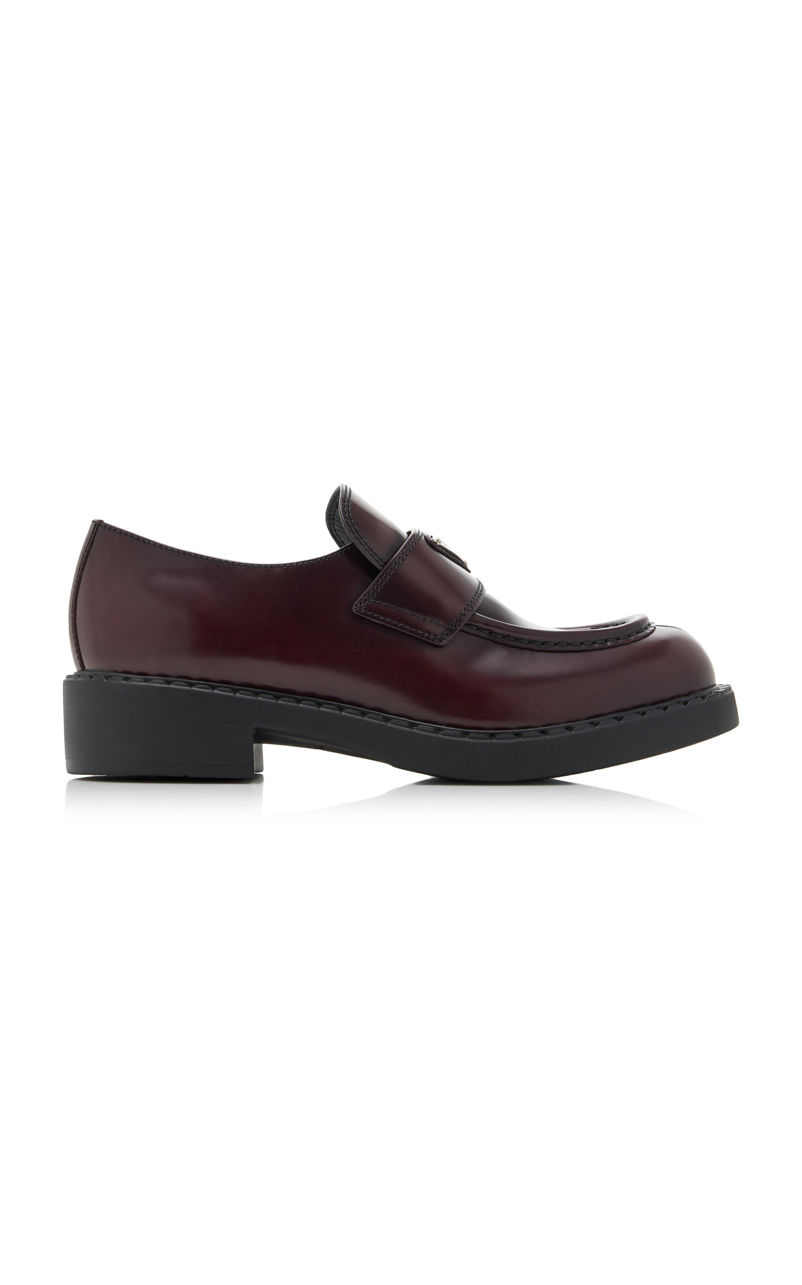 Prada - Leather Loafers - Brown - IT 38.5 - Moda Operandi | Moda Operandi (Global)